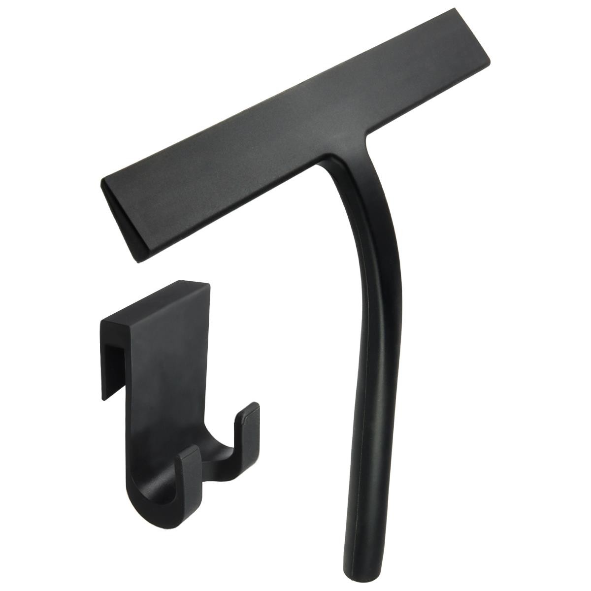 Silicone Shower Squeegee Rubber Bathroom Wiper Blade Glass Window Cleaner Holder
