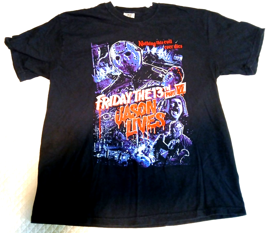 Friday The 13th Part 6 Jason Lives T-Shirt Black All Sizes XL | eBay
