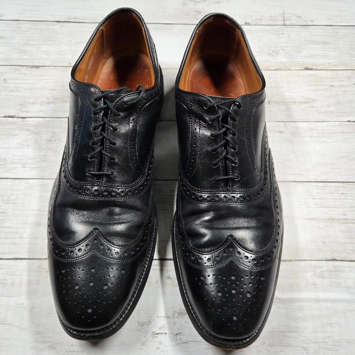 Allen Edmonds Men\'s Black Wingtip Dress Shoes Size 11EEE Dainite Soles Allen Edmonds Black Wingtip Dress Shoes for Men for sale | eBay main image 4