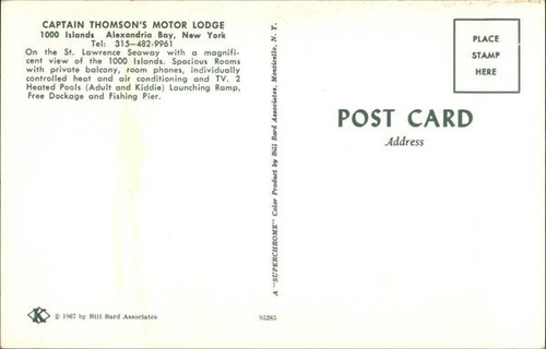 Alexandria Bay, NY Captain Thomson's Motor Lodge, 1000 Inseln Jefferson County - Bild 2 von 2