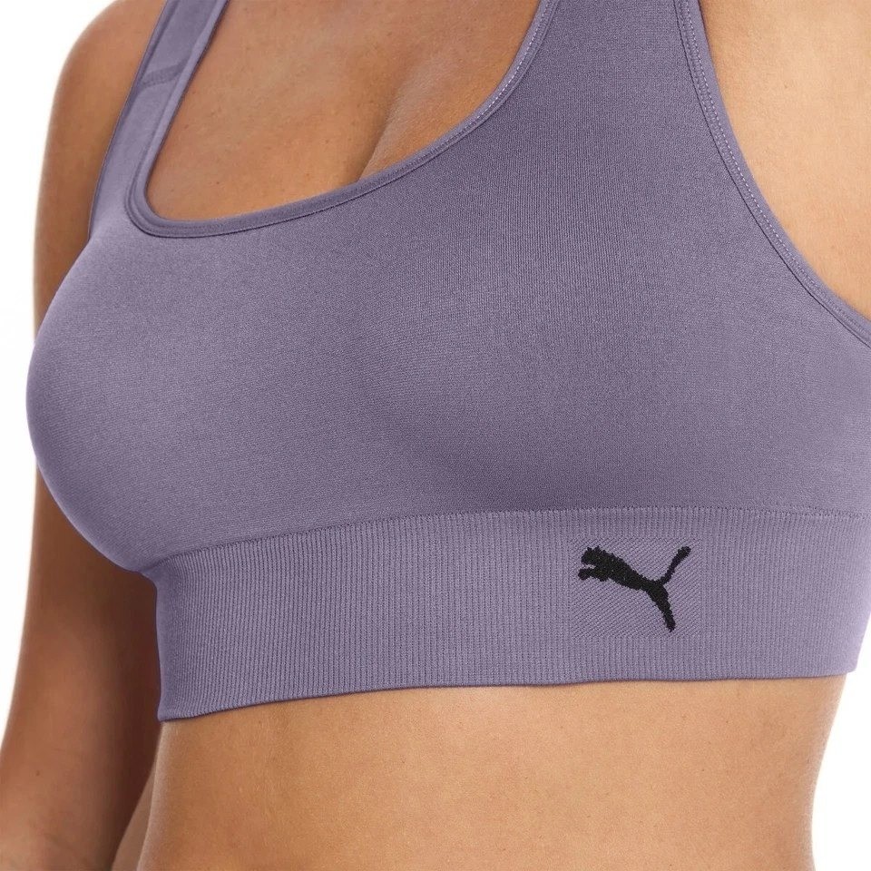 NEW PumaWomen's L 2 Pack Seamless Sports Bra Square Neck Moisture Wicking thumbnail 5