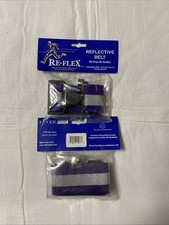 Sayre 3M Reflex Reflective Hi Vis Tactical Safety Work Belt w/ Buckle Adjusts x2