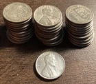 1943-PDS Steel Wheat 1c Cents Lot of 31. Most circulated one MS