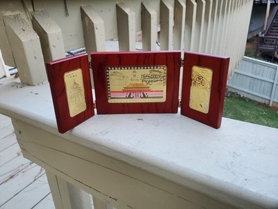 Beijing 2008 Olympics Wooden Commemorative TriFold Plaque W/Scenes Of Beijing