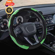 Qztyty Car Steering Wheel Cover Non-slip 14.5-15 Inches 37-38cm Green Qztyty Car Steering Wheel Cover Non-slip 14.5-15 Inches 37-38cm Green