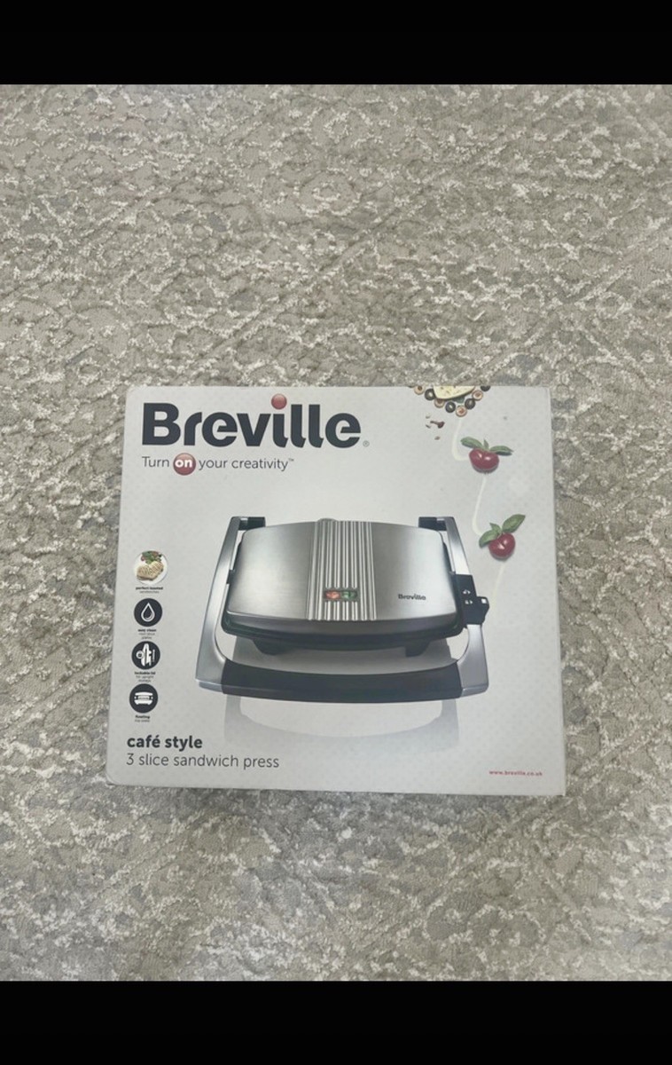 Breville Sandwich/Panini Press Toastie Maker 3-Slice Non
