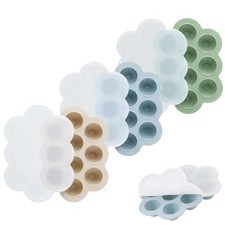 3 Pack Baby Silicone Freezer Tray with Lids, Silicone Baby Food Storage Conta...
