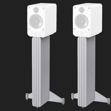 Q Acoustics Concept 20 Speakers Floor Stands - Pair - Gloss White- Fixed Height