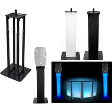 1 Rockville RTP32B Totem Style DJ Speaker Stand Black White Scrims Carry Bag