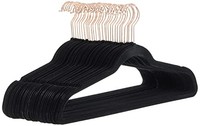 Amazon Basics Samt KleiderbüGel 30Er Set Schwarz RoséGold Rutschfest Stabil