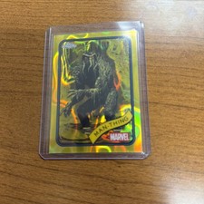 2025 Topps Chrome Marvel #31 Man-Thing Yellow Lava Refractor