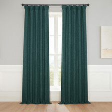 - Faux Linen Curtains for Living Room 1 Panel - 50W X 108L - Textured Room Dar
