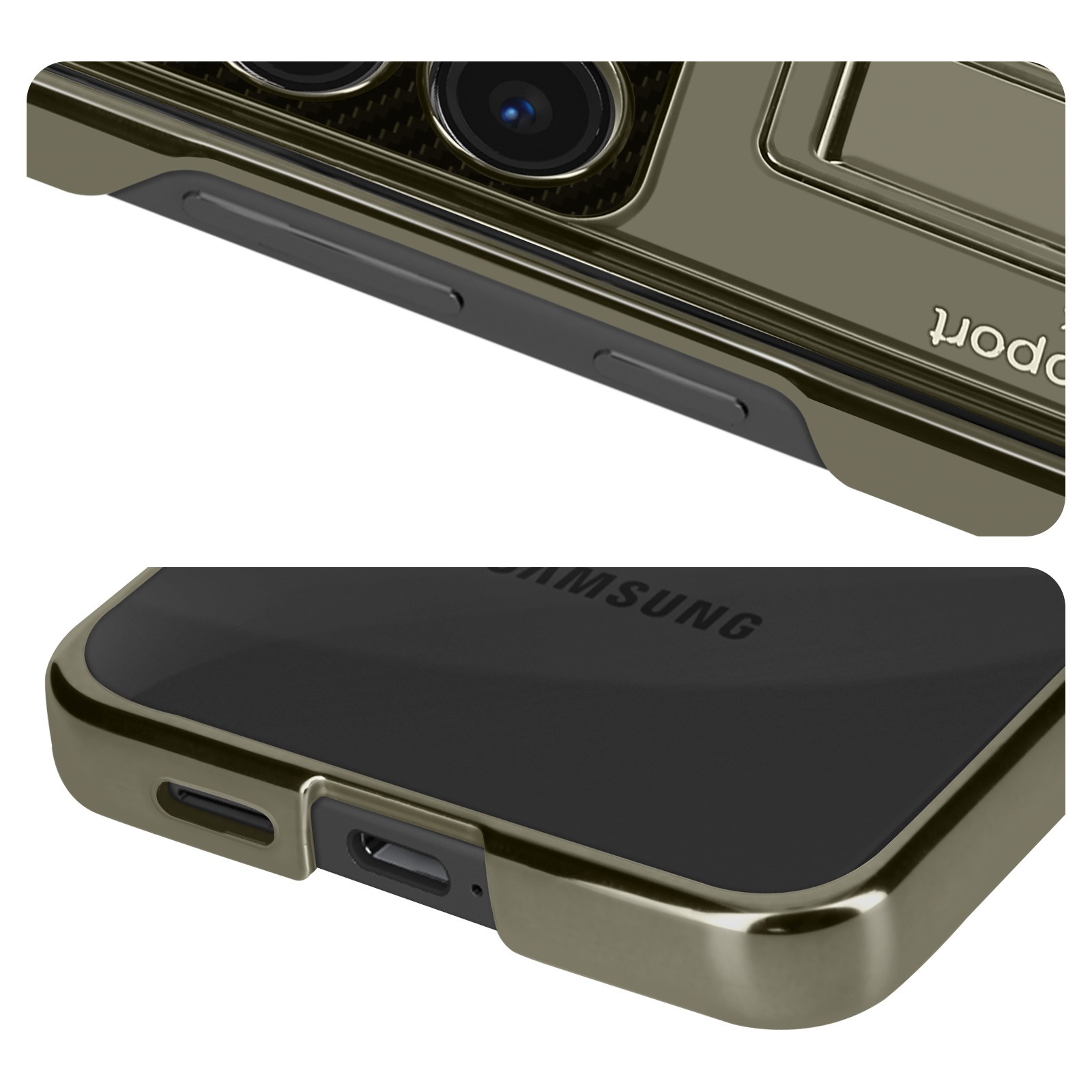 Coque Galaxy S24 avec Support Vidéo Horizontal Avizar Kaki