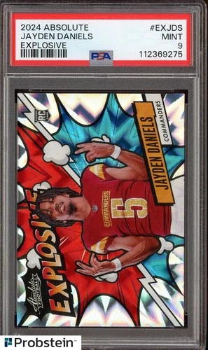 2024 Panini Absolute Explosive Jayden Daniels Commanders RC Rookie PSA 9 MINT