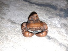 NETSUKE MONKEY RIDING CRAB