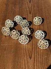 Vintage Amerock/ Allison French Provincial Cabinet Pulls Set Of 10 White Gold