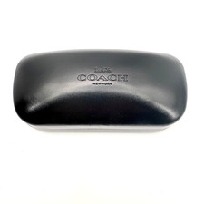 Coach New York Clamshell Sunglasses Case Black Hi Dome Top