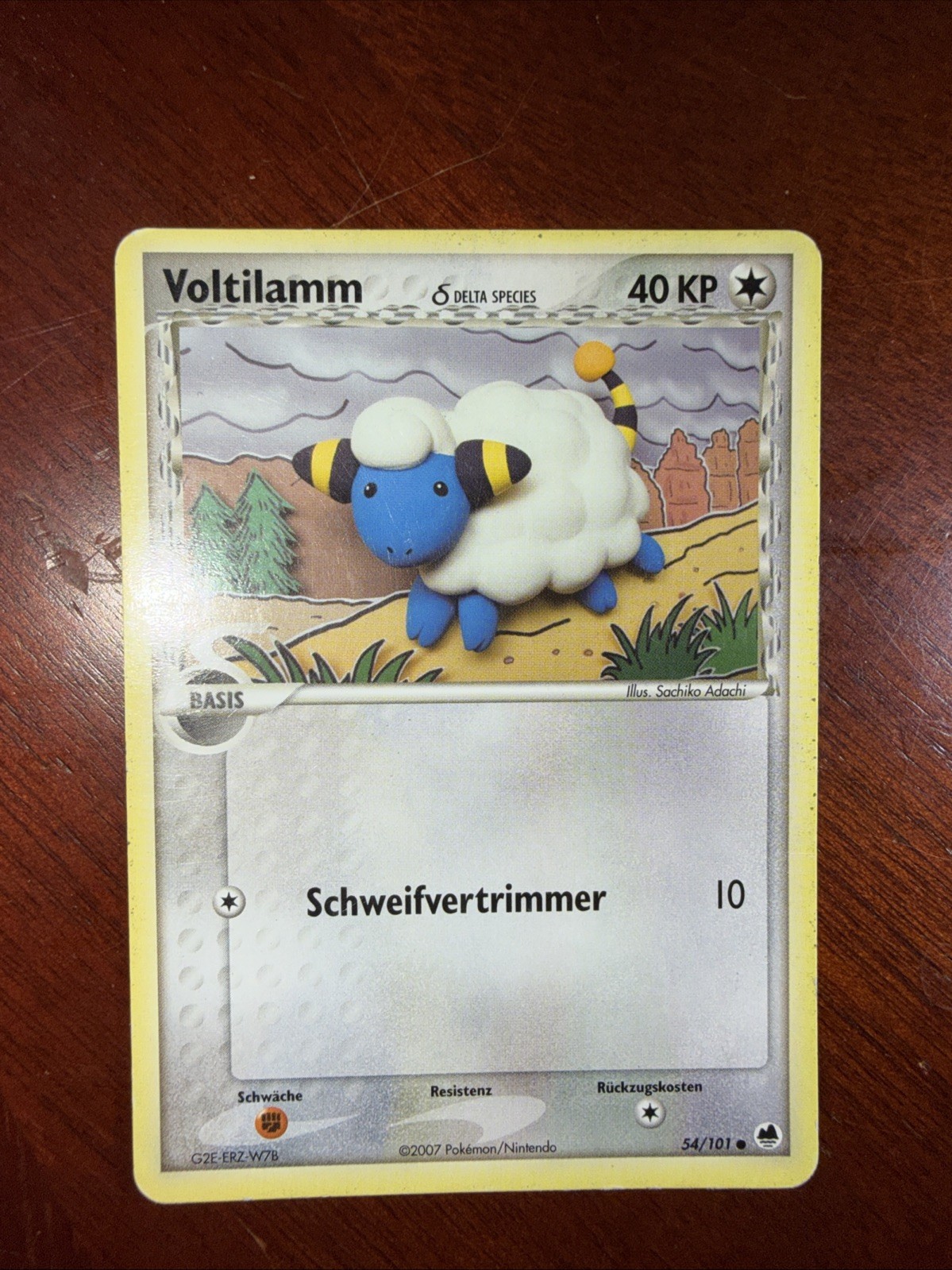 German Mareep/Voltilamm Delta Species 54/101 LP Pokemon Card!