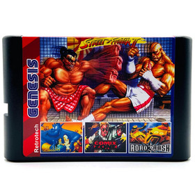 Retrotech 196 in 1 Multi Game Cartridge for Sega Genesis Console - Includes Retr