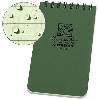 Olivgrünes RITR wasserdichtes Notebook, Medium