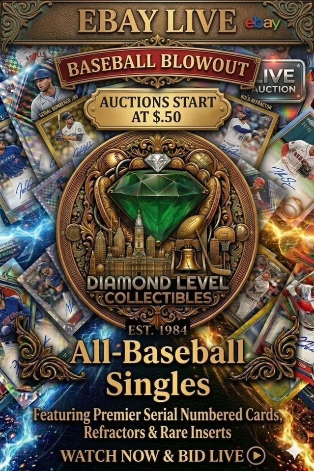 BASEBALL ONLY SINGLES - SERIAL # - REFRACTORS - INSERTS MIXED YEARS