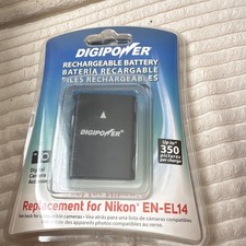 DIGIPOWER Battery for Nikon EN-EL14 7.4V 1030mAh D3100 D3200 D5100 P7000