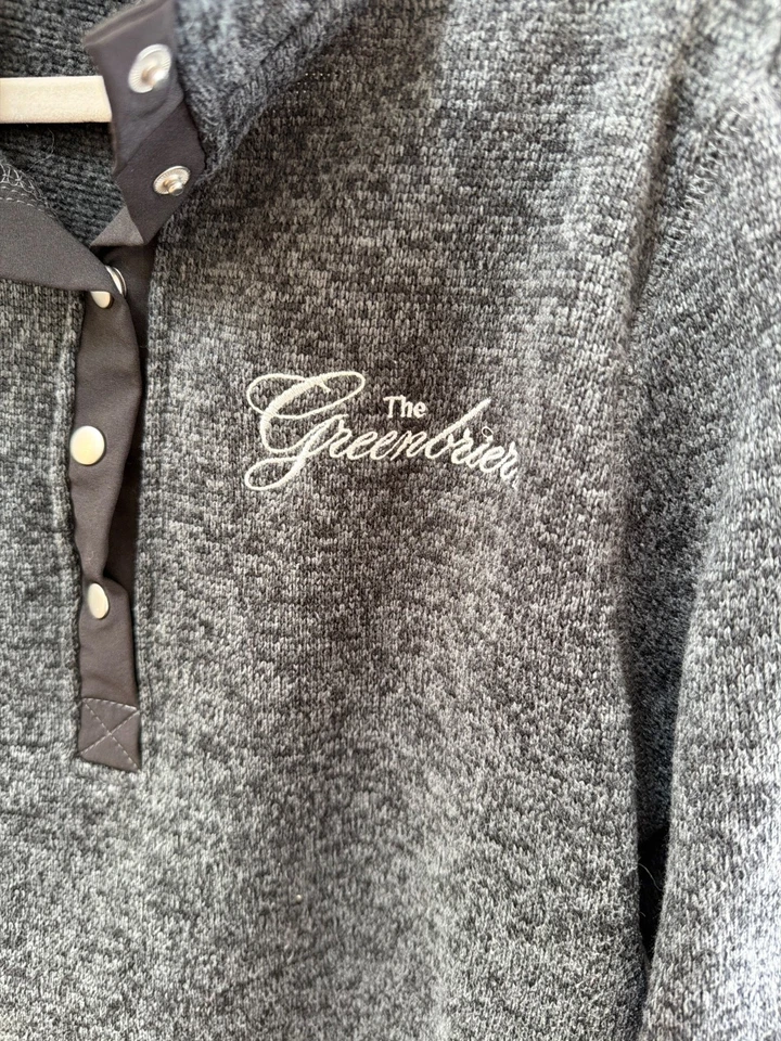 Suéter Pullover Charles River Apparel Mujer Gris The Greenbrier Talla Grande Foto 2 de 4