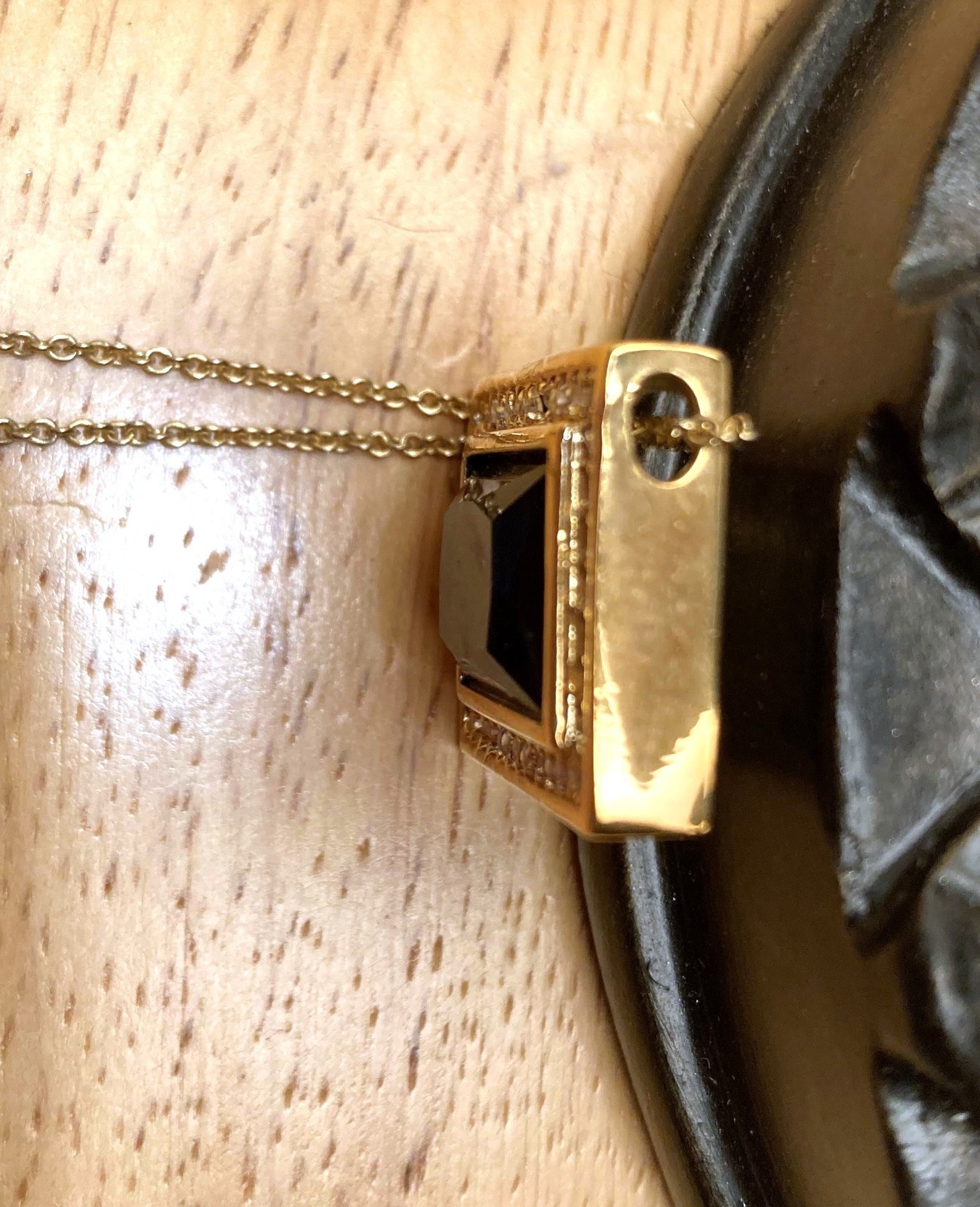 Roman Simulated Blue Sapphire Rectangular Pendant… - image 7