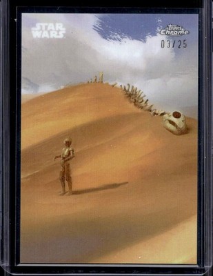 2025 Topps Star Wars Hyperspace C-3PO Dune Sea AOT-3 Art of Tatooine /25