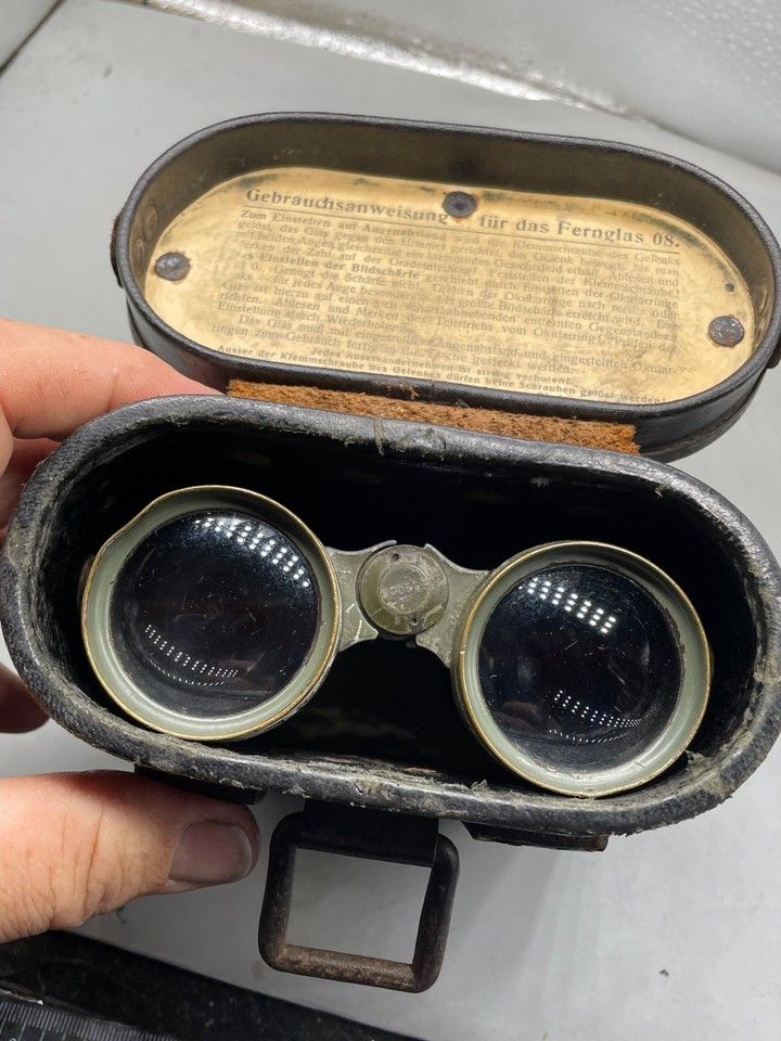 Original WW1 German Army Fernglas 1908 Pattern Binoculars in Case with ...