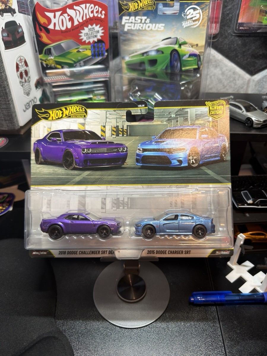 2026 Hot Wheels Premium 2 pack 2018 Dodge Challenger Demon & 2015