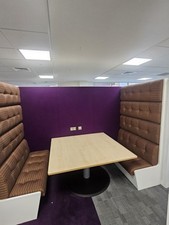 Office Meeting Booth / Collaboration Pod – Includes Seating & Table (4–6 Person)