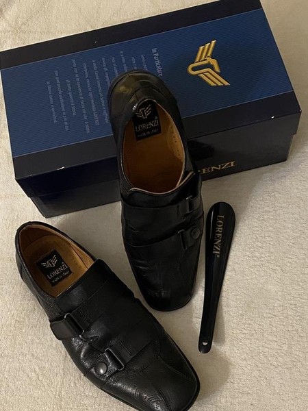 Men Gianmarco Lorenzi Heels Black Leather 42.5