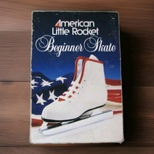 Vintage American Little Rocket Beginner Skate Girls size 12 White Pink NIB