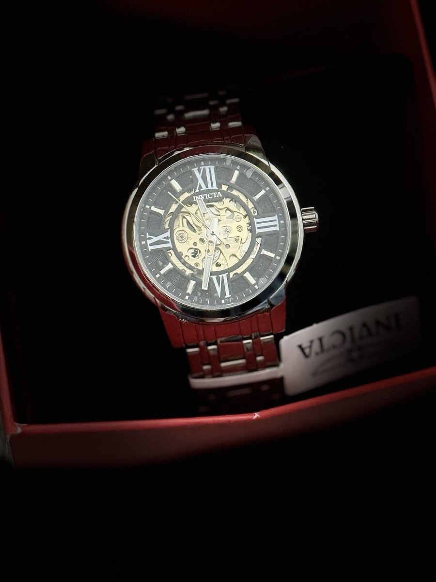 Invicta 69132 Objet D Art 41mm Silver Skeleton Dial Automatic