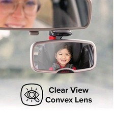 Diono See Me Too Rear View Car Baby Safety Mirror, Silver