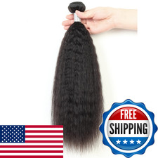 Linyingyh 12A Single Bundles Human Hair Kinky Straight 1 Bundle Yaki Straight