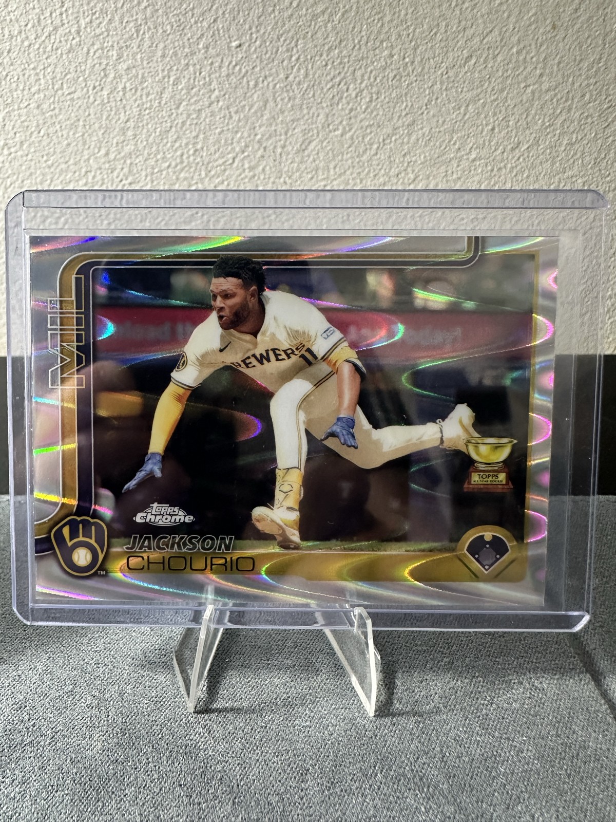 2025 Topps Chrome - Jackson Chourio #262 RayWave Refractor