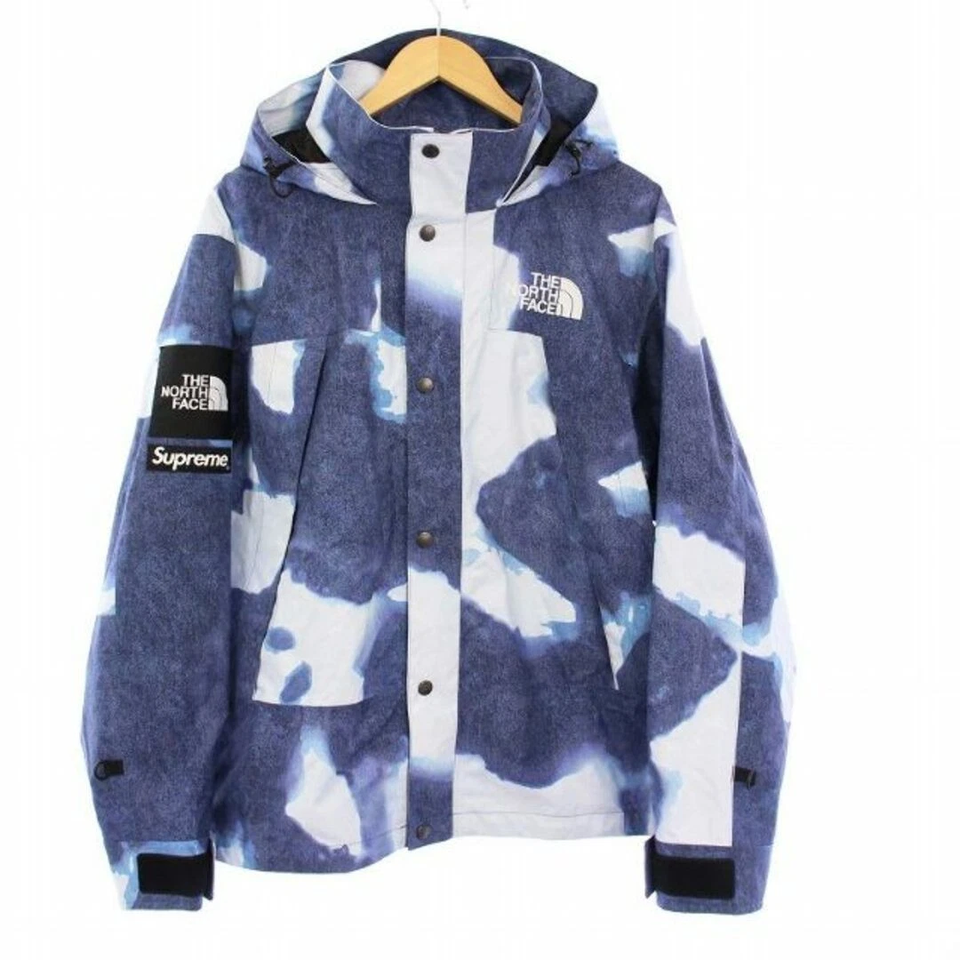 Veste de montagne à capuche The North Face SUPREME 21AW imprimé denim blanchi M occasion 0