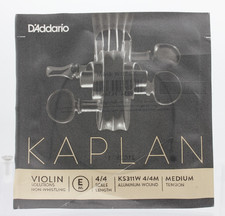 D'Addario Kaplan Non-Whistling Violin Aluminum Wound E String, 4/4 Scale