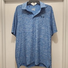 Under Armour Blue Short Sleeve Golf Polo Shirt Size Men s L