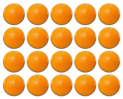 20x Orange Mandarine Obst Neuheit 25 mm / 1 Zoll D Pin Button Anstecker