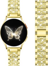 Bling Metal Band for Galaxy Watch 5/6 40mm 44mm, Sparkling Luxury Strap