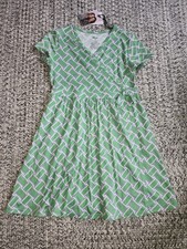 Diane von Furstenberg for Target kids' geo weave green dress Size XL (14) NWT