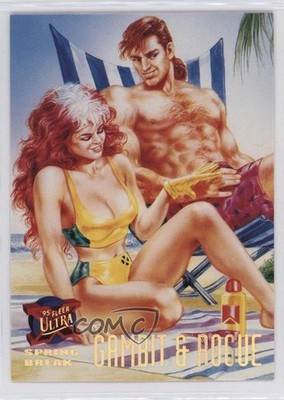 1995 Fleer Ultra Marvel X-Men Spring Break Gambit & Rogue #142 af0