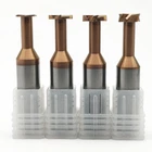 KLOT HRC60 TiCN Coated T Slot Keyseat End Milling Cutter Solid Carbide 3mm-12mm