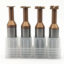 KLOT HRC60 TiCN Coated T Slot Keyseat End Milling Cutter Solid Carbide 3mm-12mm