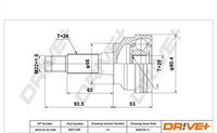 Gelenksatz Antriebswelle Dr!Ve+ DP2110.10.1305 M22X1,5 FüR Mazda 323 6 Bj BJ3P