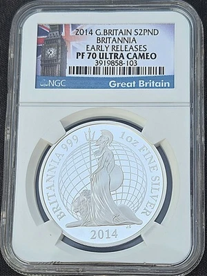 NGC Certified UK Britannia Silver Bullion Coins for sale | eBay