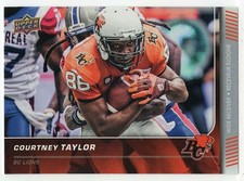 Courtney Taylor - BC Lions (CFL Football Card) 2015 Upper Deck # 79 - Mint